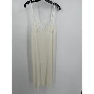 Vassarette Womens Slip‎ Dress Size 36 Cream Lingerie Cottagecore Bridal Festival